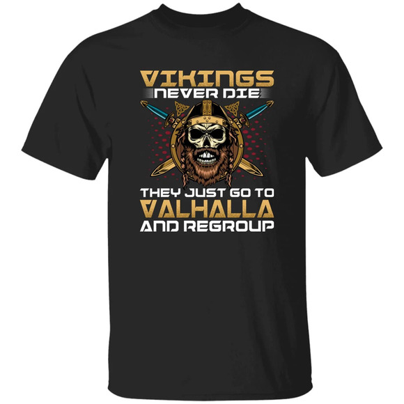 Other - Vikings Never Die Black T-Shirt